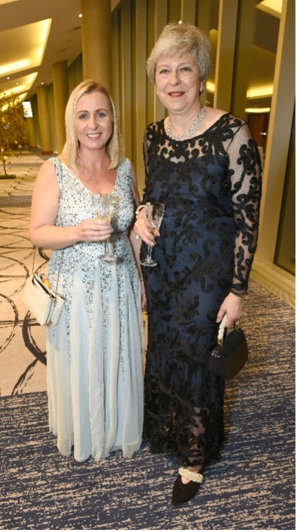 Beth Baldwin and Theresa May MP